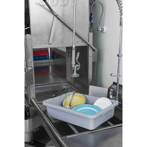 Rubbermaid Commercial Bus/Utility Box, 15 in. x 20 in. x 5 in., White FG334992WHT Zoro